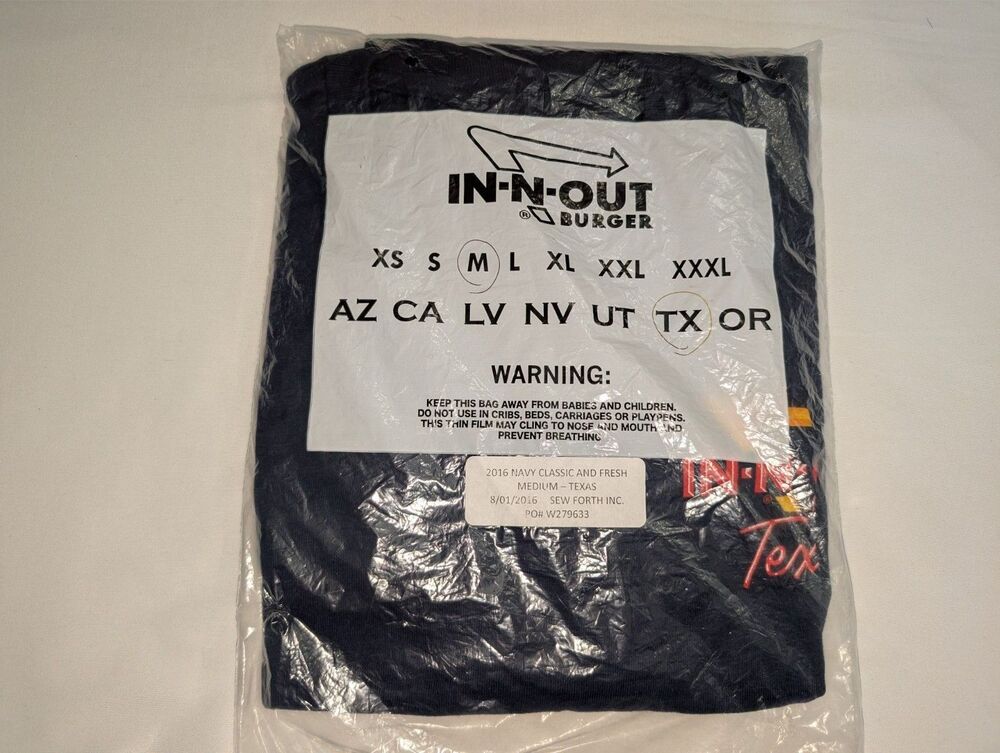 IN-N-OUT BURGER 2016 Navy Classic Fresh T-Shirt NEW Official Mens Tee